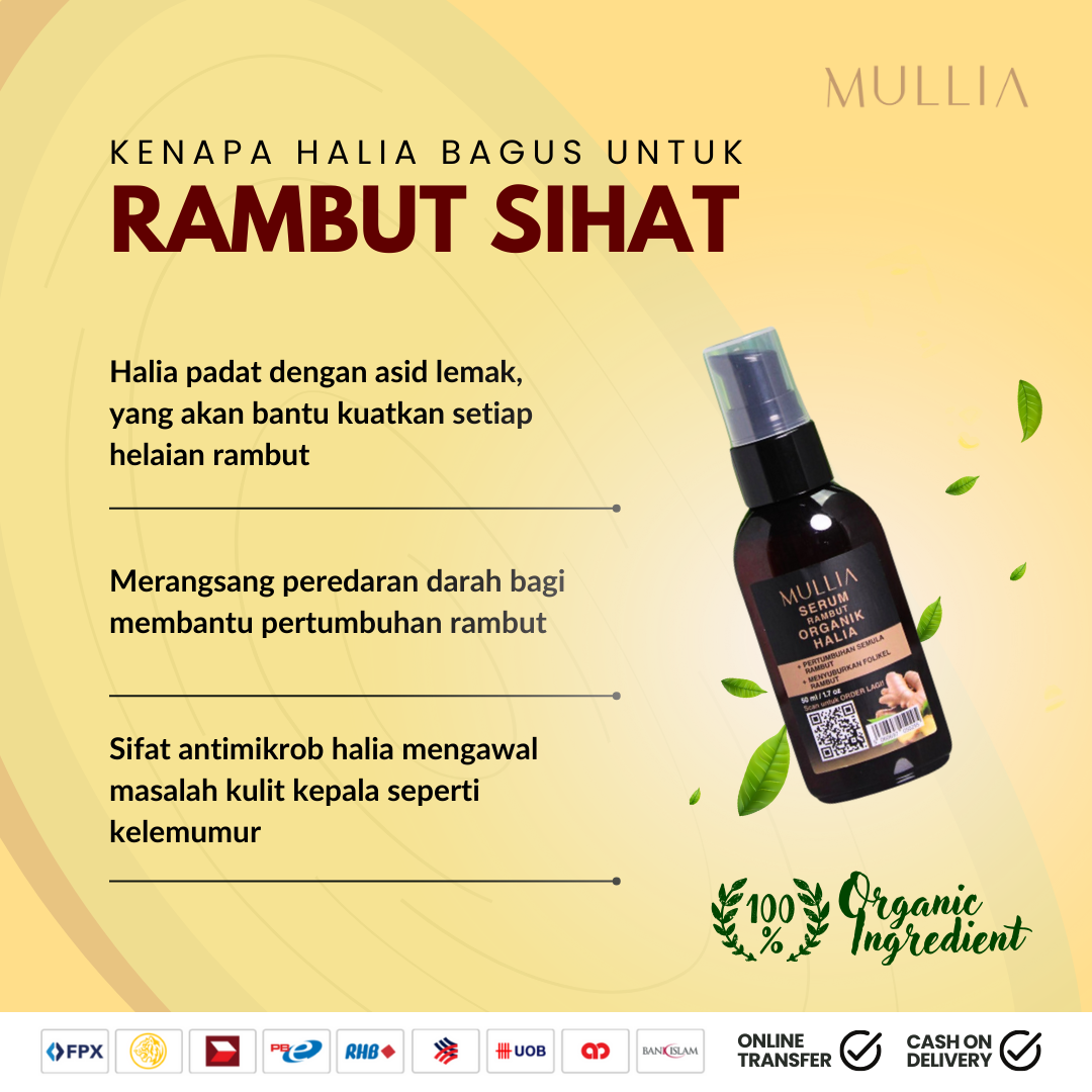 Serum Rambut Organik Halia Mullia 35ml